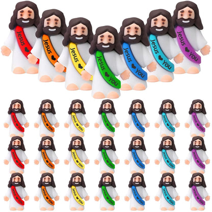 20-200PCS Little Jesus Figures Mini Jesus Figurines in Bulk Hide and Seek Religious Party Favor Sunday School Easter Egg Stuffer