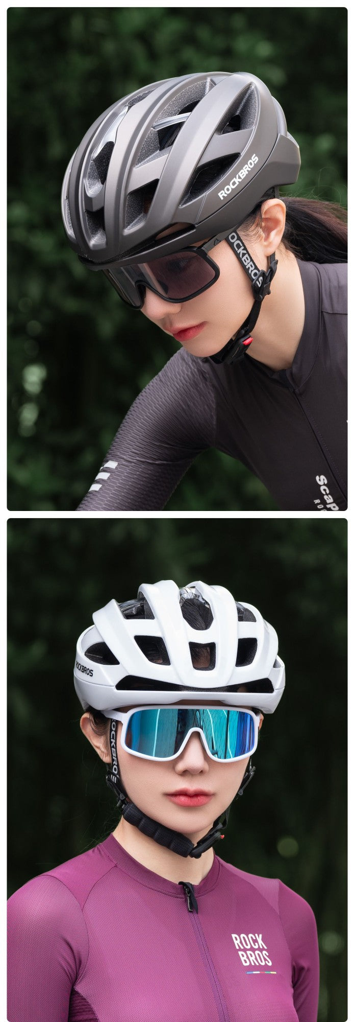 Capacete de Ciclismo ROCKBROS Leve Respirável Antibacteriano Integrado Ajustável com Fivela Magnética Capacete de Segurança