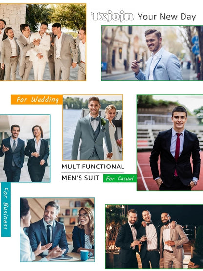 White Luxurious Pearls Suit Set 3 Pieces For Men Wedding Groom Sets Elegant Shawl Lapel Men's Suits Dancing Wear Party Tuxedo