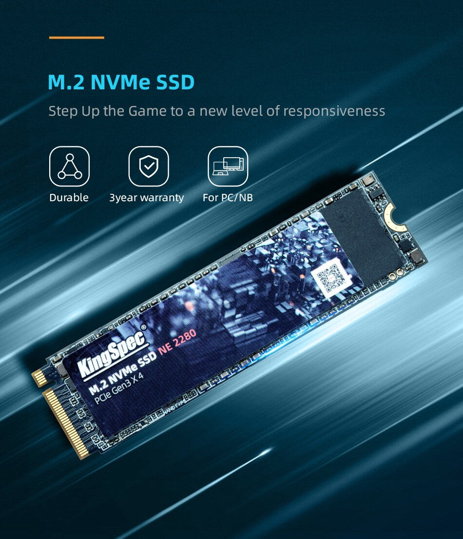 SSD KingSpec M2 NVME 512 GB 1 TB Disco Rígido Interno PCIe3.0 NVME SSD 128 GB 256 GB 2 TB Unidade de Estado Sólido 2280 para PC Desktop Notebook
