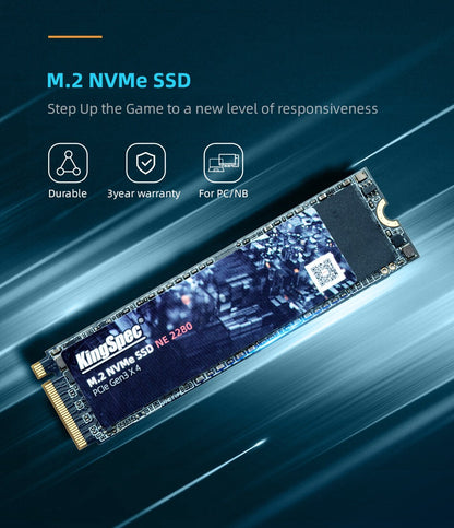 SSD KingSpec M2 NVME 512 GB 1 TB Disco Rígido Interno PCIe3.0 NVME SSD 128 GB 256 GB 2 TB Unidade de Estado Sólido 2280 para PC Desktop Notebook