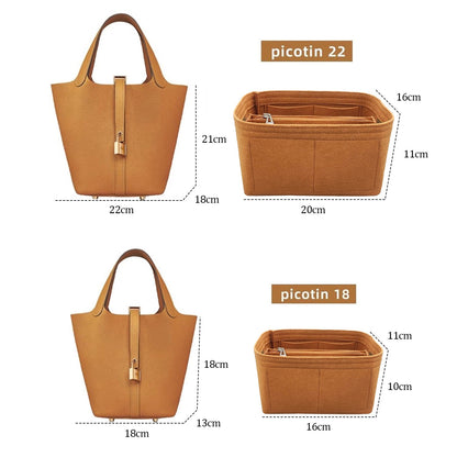 Bag Organizer Liner Storage Bag Bag Storage Insert Portable Makeup Bag for Hermes Picotin18/22