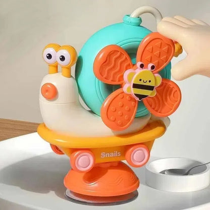 Brinquedo Giratório Caracol Destacável | Moinho de Vento com Ventosa e Brinquedo Sensorial para Carro – Jogo de Viagem Criativo para Habilidades Motoras Finas do Bebê de 0 a 12 Meses