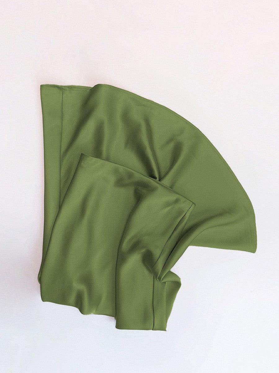 French Style Chic Women's Acetic Acid Satin Flowy High Waist Hip Hugging Skirt for Spring/Summer Fishing Tail Skirt A-line Skirt