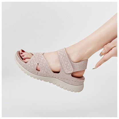 Low Sandals Woman Leather Shoes Summer Heels Large Size Low-heeled Girls Sports Big Comfort Fashion Clogs 2024 Slides Scandals