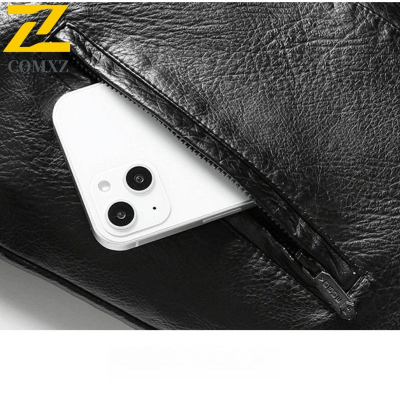 2025 veluokldly Leather Jacket Man Winter Motocross Windproof Warm PU Leather Coat chaqueta Male Trendy Motorcycle Fleece Coats