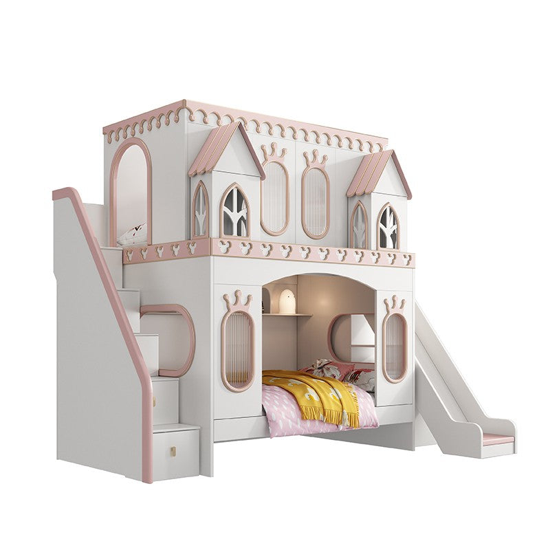 Cama de princesa castelo, cama infantil, quarto de menina, cama de casal, buraco de árvore, madeira maciça