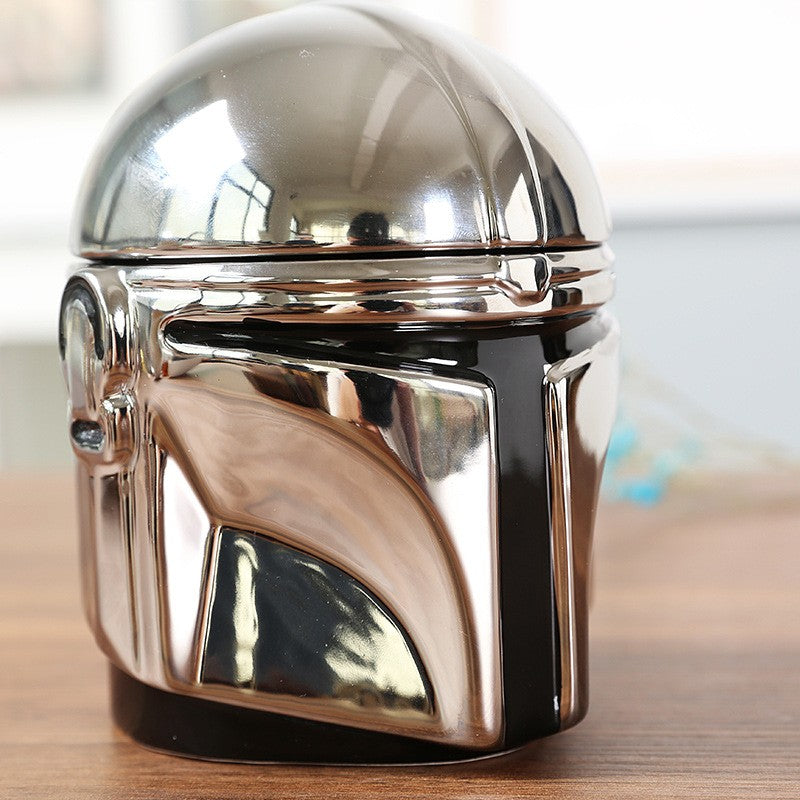The Mandalorian Mugs Star Wars Creative Mug Electroplated Ceramic Milk Coffee Cups Xmas Anniversary Valentines Birthday Gifts