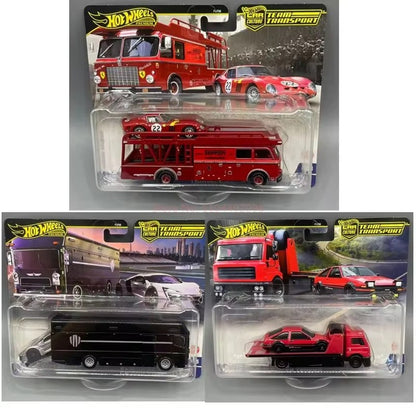 Genuine Hot Wheels Car Culture 2025 Team Transport Fleet Series Car Model 1/64 Flf56 Ferrari 250 Toyota Ae86 Alloy Model Gifts