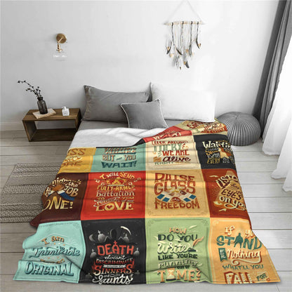 Hamiltons the Musical Flannel Blanket Winter  Warm Soft Throw Blanket for Girls Boys Home Decor Print Bedspread Sofa Bed Cover