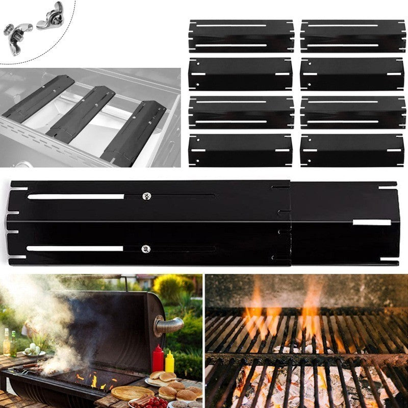 Universal Heat Plates Tent Shield Grill Parts Stainless Steel Adjustable Burner Cover Flame Tamer for Nexgrill Parts Charbroil