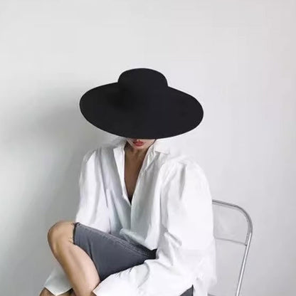 French Bow Tie Fedora Hat Winter Autumn Imitation Woolen Ladies Fedoras Top Wedding Jazz Hats Flat Top Felt Hat Bowler Hats