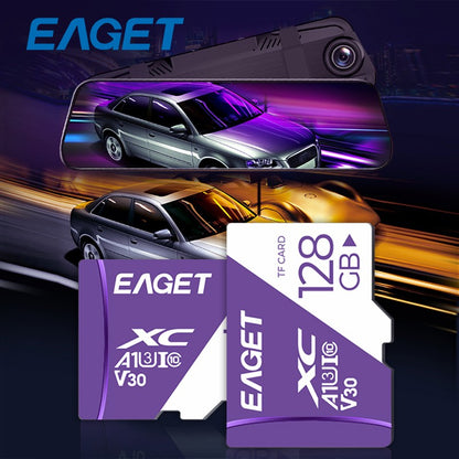 Cartão de Memória Eaget 256GB 128GB 32GB Cartão TF SD A1 V30 Classe10 UHS-1 64GB Alta Velocidade Compatível com Câmera Veicular Câmera de Vigilância
