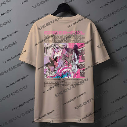 Summer New Cartoon Spider-Man & Spider Ghost Printed Couples T-shirt For Men Women Short Sleeve Cotton Tees Casual Fashion Tops