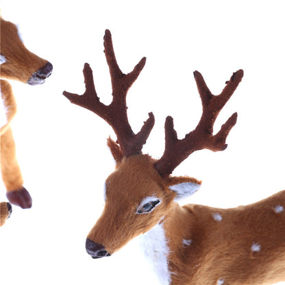 1pc 15cm/ 20cm/25cm New Cute Christmas Simulation Plush Plastic Reindeer Xmas Elk Plush Toy New Year Decorations