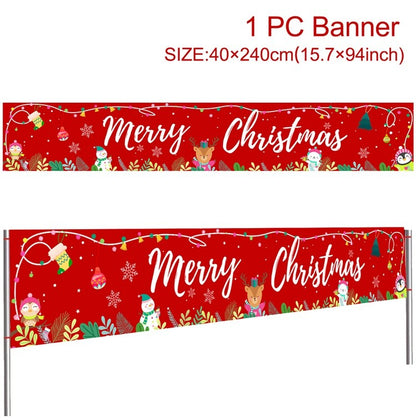 Christmas Outdoor Banner Merry Christmas Decorations For Home 2025 Outdoor Decor Xmas Navidad Noel Natal Happy New Year 2026