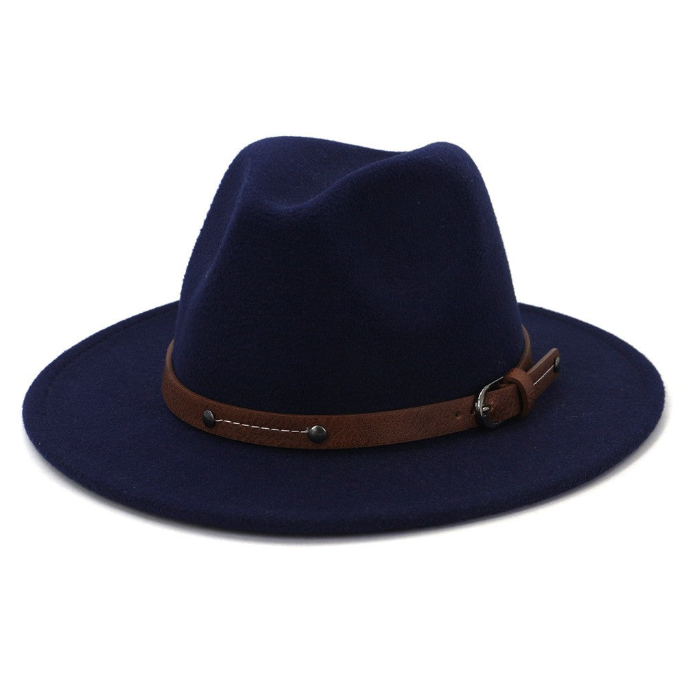 Fedoras Winter Hat For Women 59-61CM Men Panama Felted Jazz Hats New Trilby Church Cap sombreros de mujer