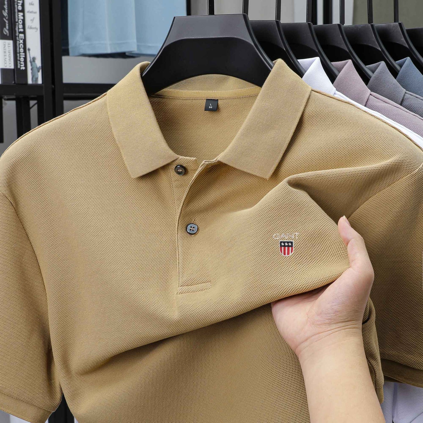 High-end 100% Cotton Short Sleeve Polo Shirt Men's Summer Luxury Brand Breathable Paul T-shirt Exquisite Embroidery Casual Top