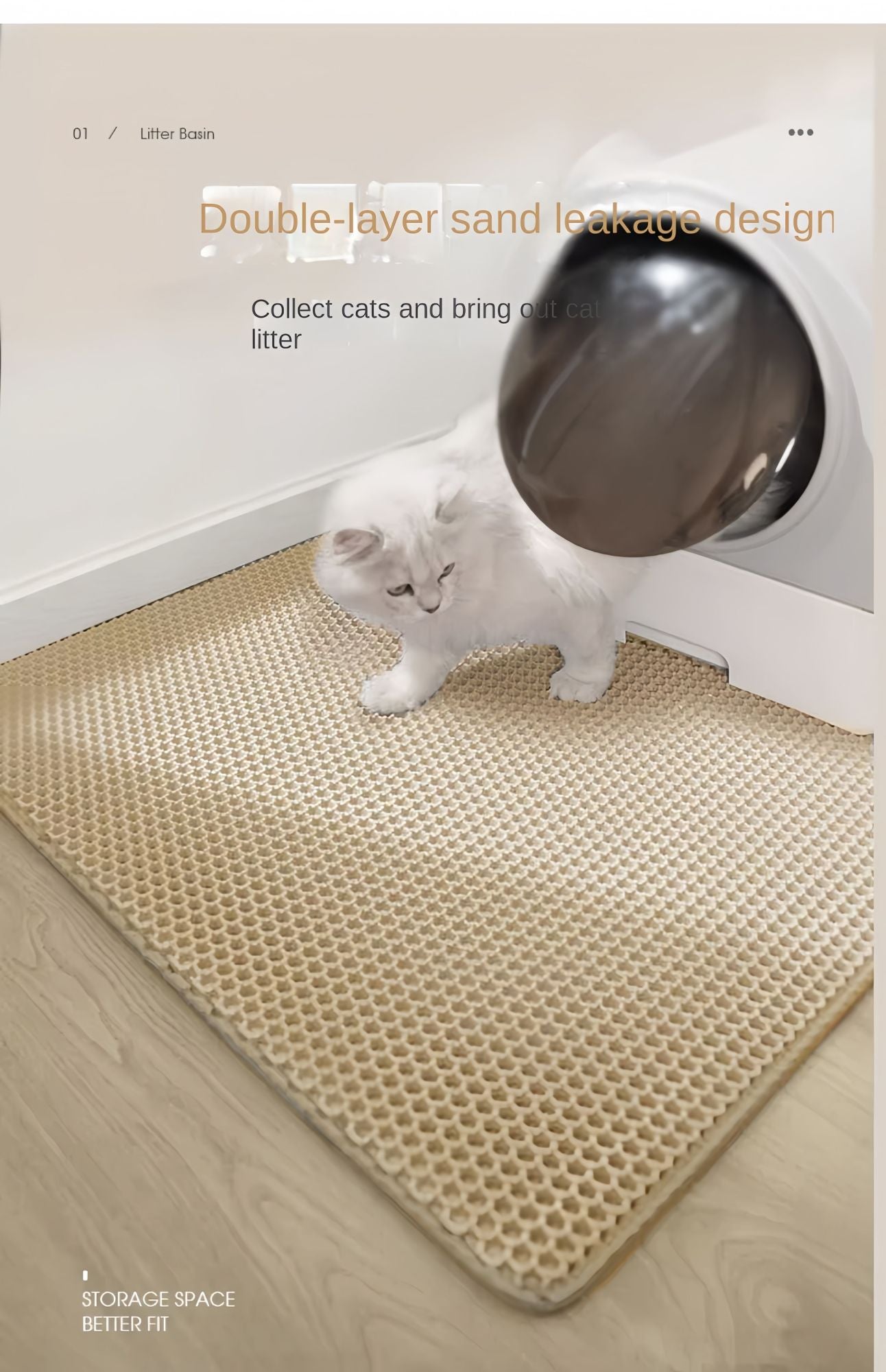 Tapete Higiênico Para Gatos À Prova D'água, Camada Dupla, Caixa De Areia Para Gatos, Tapete Antiderrapante Lavável Para Gatos, Para Limpeza De Pets