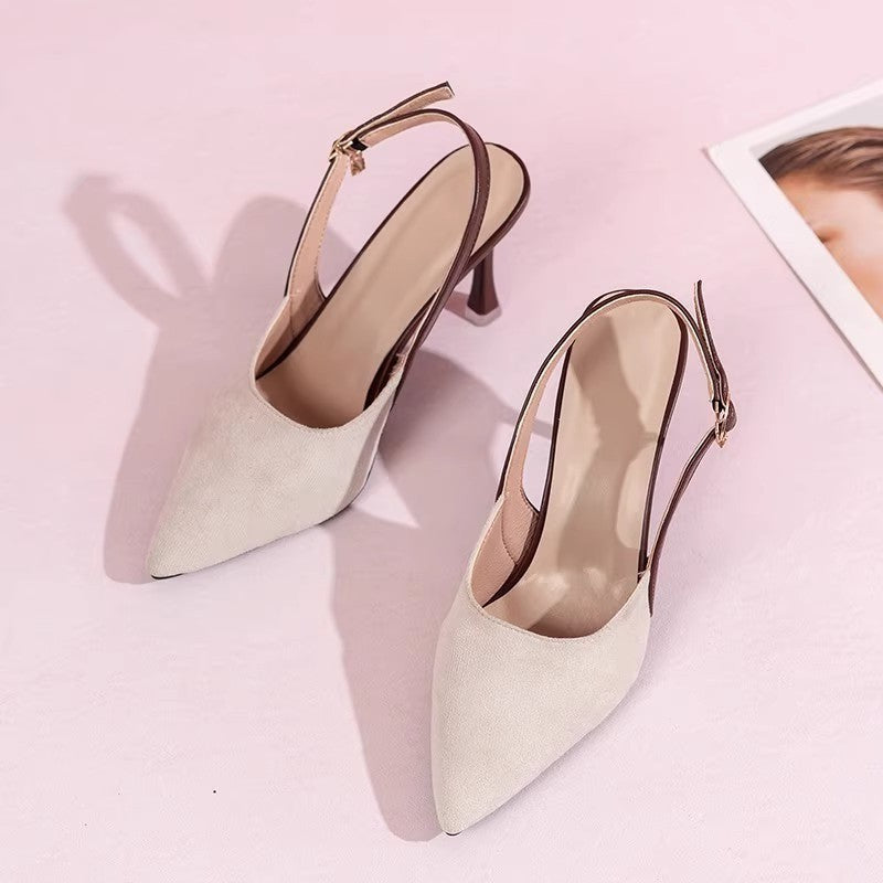 Arrival Pointed-Toe Stiletto Women's Sandals 2025 New Summer Elegant and Sensual Stiletto-Heeled Covered-Toe Shoes for Women