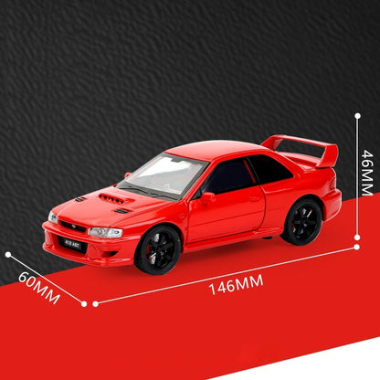 JDM 1/32 Subaru Impreza WRX STI Rally Supercar Diecast Model Alloy Metal Car Children's Toy Car Miniature Mini GT Holiday Gifts