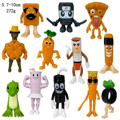 Boneco de brinquedo italiano Brainrot Tung Sahur Tralalero Tralala Figuras Bombardino Crocodilo Shimpanzini Bananini Decoração de modelo Boneca Presente