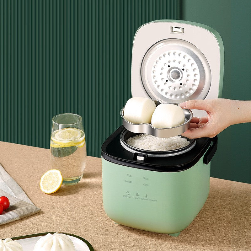 Mini Panela Elétrica de Arroz Automática Doméstica para Cozinha 1-2 Pessoas, Aquecedor de Alimentos a Vapor 1.2L Panela de Arroz Pequena