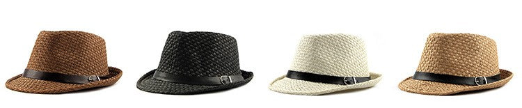 Chapéu Jazz Coreano Moderno Simples Chapéu de Sol Feminino Verão Protetor Solar Respirável Chapéu de Palha para Homens