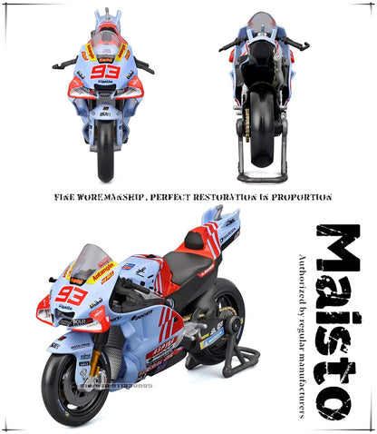 Maisto 1:18 2024 Gresini Racing MotoGP #93 Marc Marquez #73 Alex Marquez moto de liga fundida modelo de coleção de presente de brinquedo