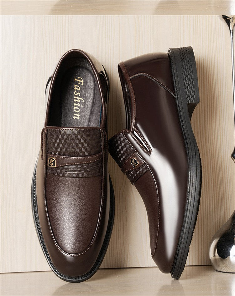 Business Formal Leather Shoes for Men Solid Color Fashion Casual Loafers Male Spring Autumn New Designer Dress Shoes Man