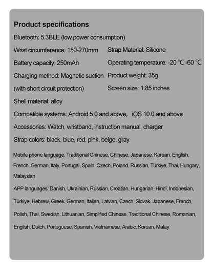 2025New NFC Smat Watch Women 1.85-inch Blood Pressure Heart Rate Bluetooth Call Female Health Smarwatches Ladies For Android IOS