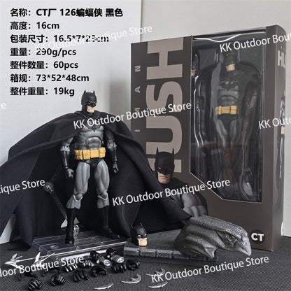 Em Estoque Ct Brinquedos Boneco Batman Preto Azul Mafex 126 105 Dc Bat Man Anime Boneco de Ação Estátua Modelo Presentes Brinquedos Infantis