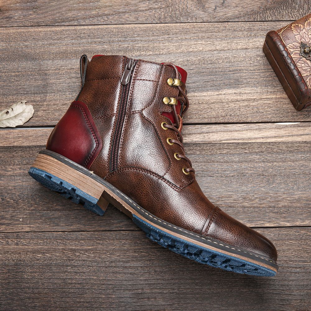 Botas Masculinas de Cano Curto Tamanho 39-45 Botas de Couro Masculinas Marca #AL605