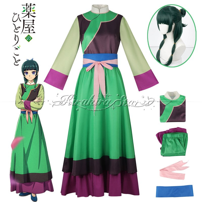Anime Maomao Cosplay Costume Kusuriya no Hitorigoto Movie Maomao Role Play Hanfu Long Dress Outfit For Hallowmas Party Adult