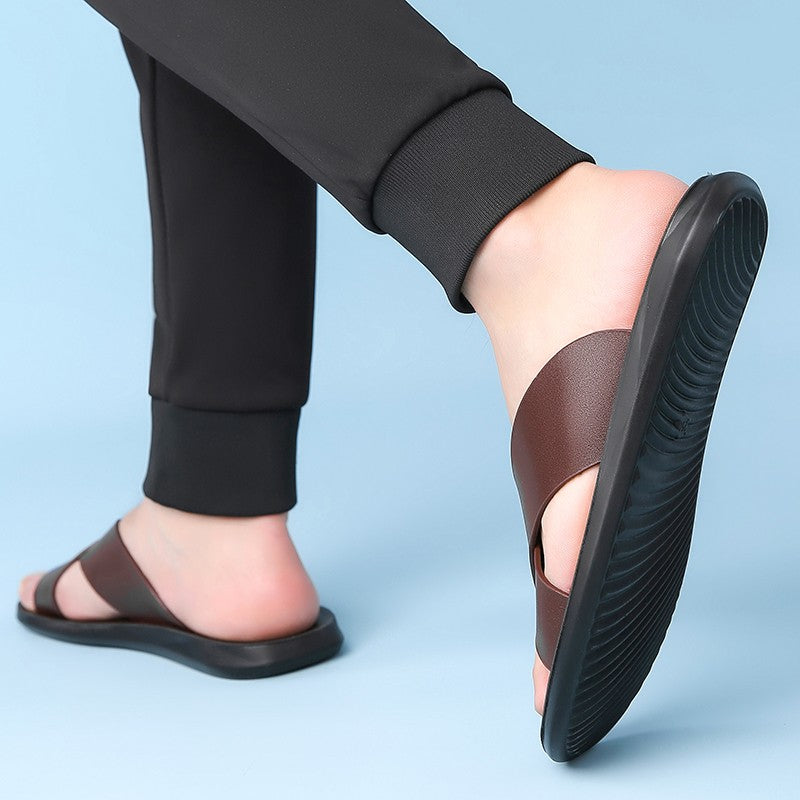 Mens Casual Summer Shoes Hot Sale Men Slippers Stylish Style Male Half Drag Outdoor Daily Beach Flats Lightweight Men's Slides