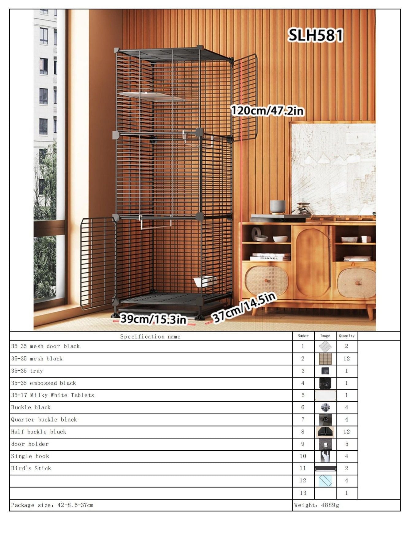 Gaiola Grande para Papagaios, Montagem DIY para Uso Doméstico, Ninho de Pássaro de Malha de Arame com Poleiro e Tigela, Adequada para Periquitos, Calopsitas, Mainás e Tentilhões