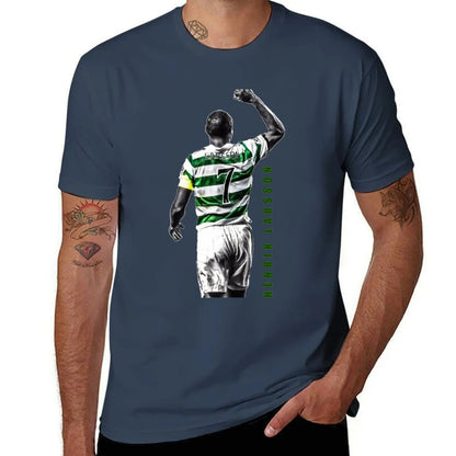 2024 FASHION Henrik Larsson Celtic Football Club Legend Artwork T-Shirt Boys Animal Print for A Boy Plain Sweat Shirts Men