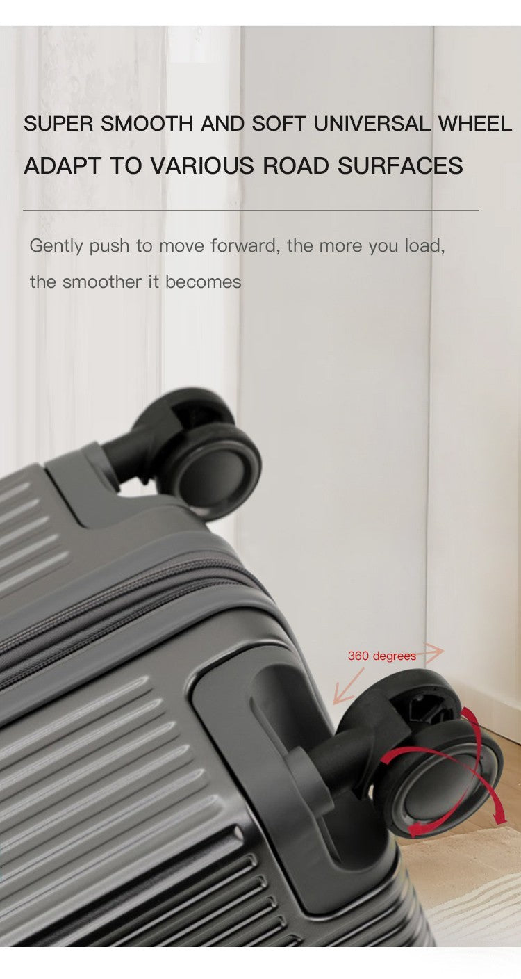 sushimu Suitcase Wide Handle Travel Suitcase Men 20 24 26 Carry-On Luggage Women PC  Trolley Case Can expand capacity