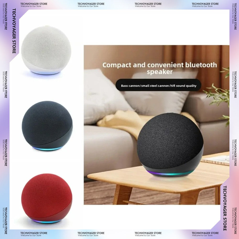 Alaxe Mini Alto-falante Bluetooth Pequeno RGB Portátil Subwoofer Esférico para Mesa ao Ar Livre com Cartão Alto-falante Doméstico para Presentes ao Ar Livre