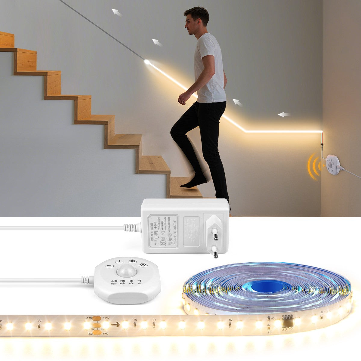 WS2811 Horse Race Chase LED Strip Light Motion Sensor Fairy Night Lamp For Bedroom Room Ceiling Christmas Decoration Lighting