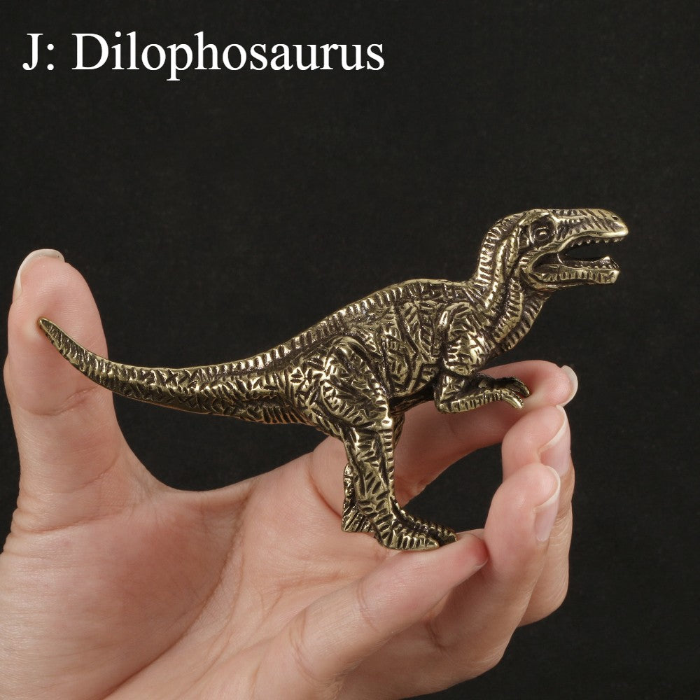Dinossauro Alossauro Estegossauro Pterossauro Dimetrodon Diplodoco Estátua Decoração de Mesa de Escritório Jurássico Estatueta de Cobre 12 Estilos