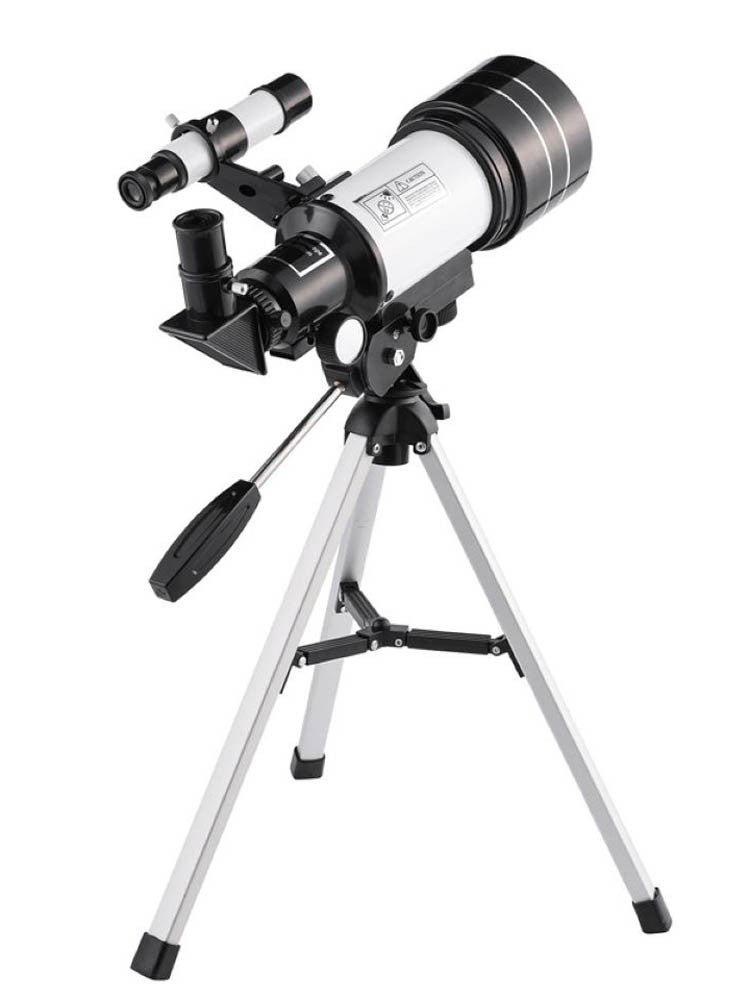 Telescópio Astronômico 30070 com Espelho Localizador Tripé Clipe de Telefone Alta Ampliação Entrada Usando Observação Astronômica de Estrelas