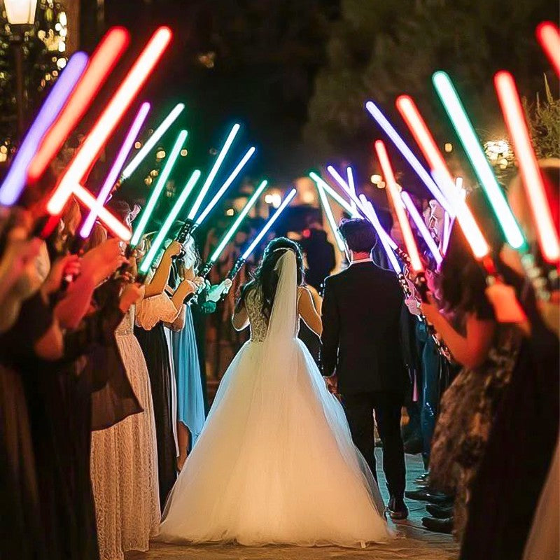 4-16Packs Light Up Sabers 7 Colors Expandable Light Swords Toys for Kid Adult Birthday Gifts Classroom Rewards Wedding Favors