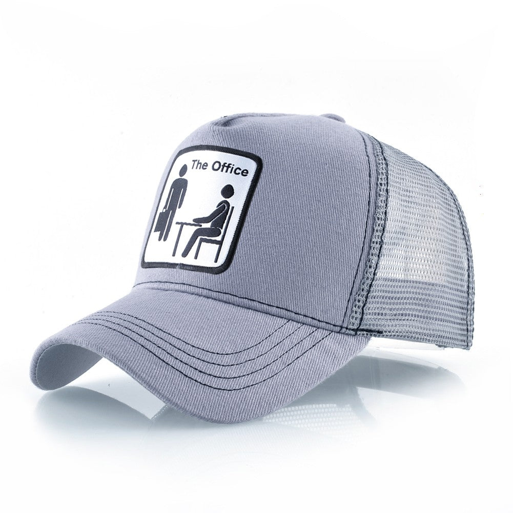 Trucker Caps Unisex Mesh Baseball Caps Men Women Outdoor Breathable Visor Hat Fashion Hip Hop Casquette The OFFICE Drake Bones