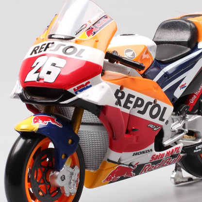 Crianças 1/18 Maisto Honda RC213V Repsol #26 Dani Pedrosa 2018 GP Modelo de Moto de Corrida Brinquedo Miniaturas Colecionáveis
