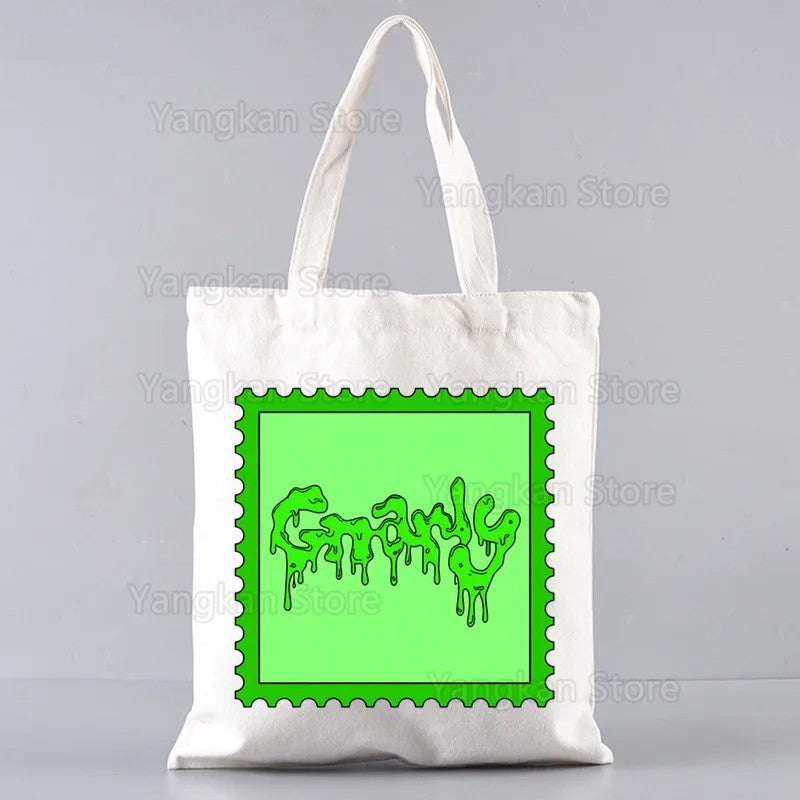 New Hot Top Fashion Bag KATSEYE Korean Shopping Bag Print Original Design White Unisex Fashion Travel Canvas Bags