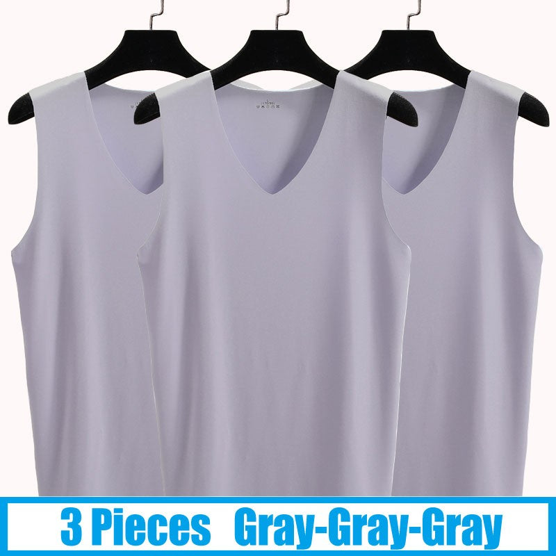 3Pieces/Lot Seamless Sleeveless Undershirt Tank Top Men Fitness Shirts Mens Body