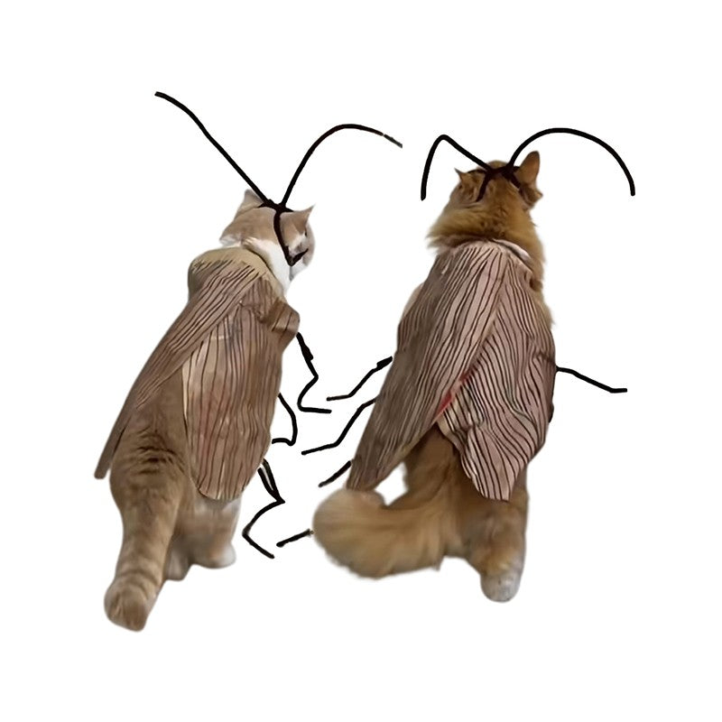 Decoração de Festa Engraçada, Roupa, Uniforme, Suprimentos para Animais de Estimação, Fantasia de Gato, Fantasia de Barata, Roupa Respirável para Animais de Estimação