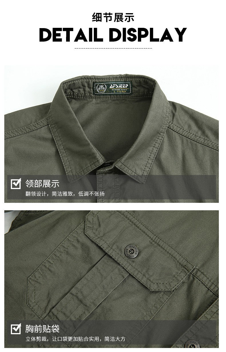2025 Summer Men Oversized Shirts Casual Loose Breathable Fashion Cotton Shirts Male Work Cargo Shirts Blouses Men Clothing 5XL