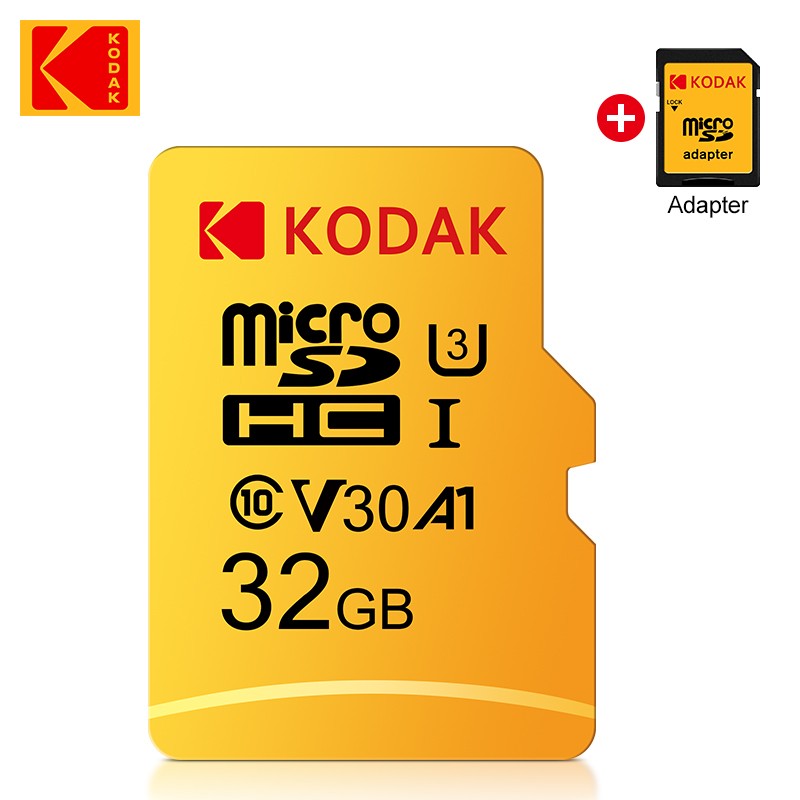 Cartão de Memória KODAK Original 256GB 128GB U3 4K Micro SD Card 64GB 32GB A1 SDHC Microsd UHS-I C10 TF Trans Flash Microsd